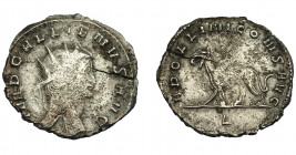 IMPERIO ROMANO. GALIENO. Antoniniano. Roma (267-268). R/ Grifo a izq.; APOLLONI CONS AVG. VE 3,37 g. 21,5 mm. RIC-165. MBC/MBC. Grieta.