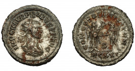 IMPERIO ROMANO. PROBO. Antoniniano. Cyzicus (276-282). R/ Probo con lanza a izq. frente a Victoria que le tiende una corona; CONCORDIA MILITVM, T/MCXX...
