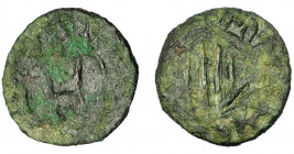 CARLOS I. Dinero. Cerdeña. Sassari. AE 0,47 g. 11,7 mm. CRU-3842? BC.