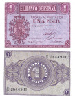 BILLETES ESPAÑOLES. BANCO DE ESPAÑA. 1 Peseta. 10-1937. Serie E. ED-D26a. S.C.