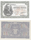 BILLETES ESPAÑOLES. BANCO DE ESPAÑA. 50 Pesetas. 1-1940. Serie E. ED- D38a. SC.