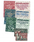 BILLETES LOCALES. Lote de 5 billetes. 10 céntimos, 15 céntimos, 50 céntimos, 1 pesetas y 1,50 pesetas. Barcelona. 1937. MG-236 A, B, C, D y E. EBC+ a ...