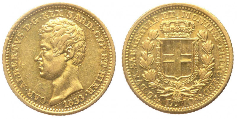 Regno di Sardegna - Carlo Alberto (1831-1849) 10 Lire 1833 - Zecca di Genova - R...