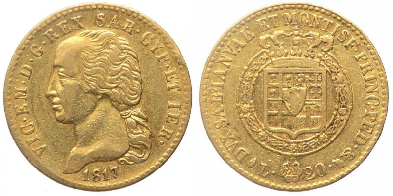Regno di Sardegna - Vittorio Emanuele I (1802-1821) 20 Lire 1817 - Zecca di Tori...