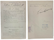 Regno d'Italia - Vittorio Emanuele III (1900-1943) - Decreto con firma, per la nomina a Sottotenente di complemento dell'Arma - maggio 1933 anno XI
n...