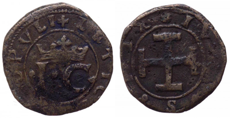 Regno di Napoli - Giovanna la Pazza e il figlio Carlo (1516-1519) Sestino del ti...