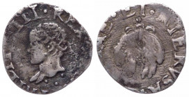 Regno di Napoli - Filippo III (1598-1621) 1/2 Carlino o Zanetta variante del tipo con testa adulta piccola e senza sigle sotto il busto del dritto - M...