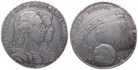 Regno di Napoli - Ferdinando IV (1759-1816) Piastra da 120 Grana 1791, dell'8° Tipo - NC - Ag - Gig. 59a
BB+

 Shipping only in Italy