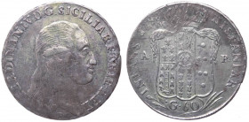 Regno di Napoli - Ferdinando IV di Borbone (1759-1816) Mezza Piastra da 60 Grana 1798 - Ag - gr. 14,59 - Gig. 90
qSPL

 Shipping only in Italy