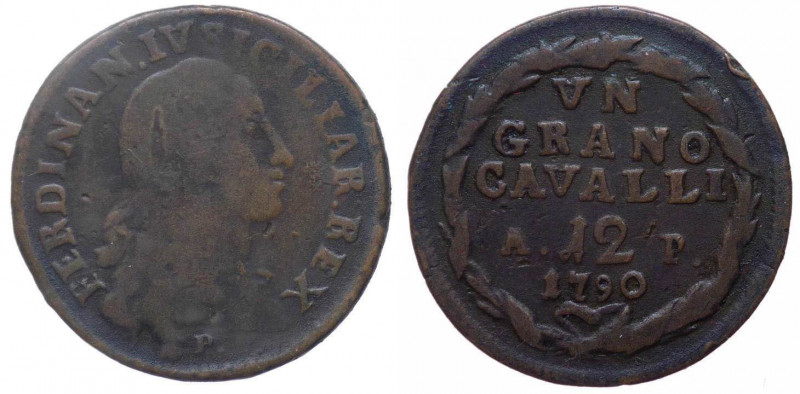 Regno di Napoli - Ferdinando IV di Borbone (1759-1816) 1 Grano da 12 cavalli del...