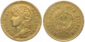 Regno di Napoli, poi Regno delle Due Sicilie - Gioacchino Napoleone Murat (1808-1815) 40 Lire 1813 - Au - Gig. 8
n.a.

 Shipping only in Italy