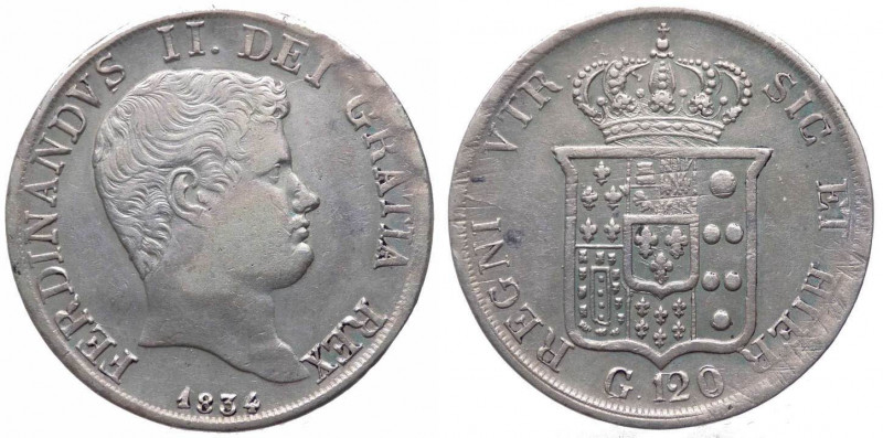 Regno delle Due Sicilie - Ferdinando II (1830-1859) Piastra da 120 Grana 1834 - ...