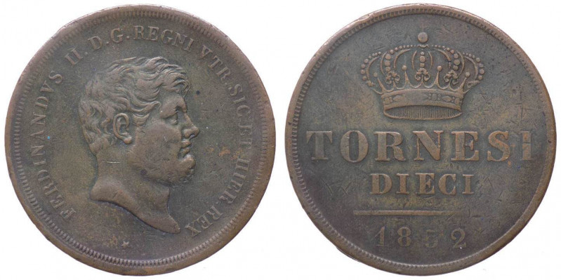 Regno delle Due Sicilie - Ferdinando II (1830-1859) 10 Tornesi 1852 - Zecca di N...