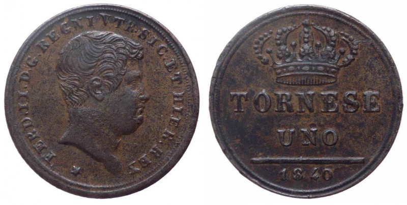 Regno delle Due Sicilie - Ferdinando II di Borbone (1830-1859) 1 Tornese 1840 de...