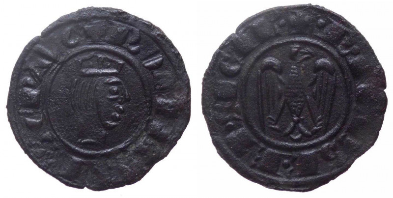 Regno di Sicilia, Federico II di Svevia (1197-1250), denaro, zecca di Messina, S...