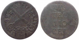 Stato Pontificio - Benedetto XIV (1740-1758) Muraiola da 4 Baiocchi 1748 - RARA - Mi - gr. 3,17 Muntoni 157 a; CNI 228
qBB

 Shipping only in Italy
