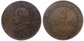 Stato Pontificio - Pio IX (1846-1878) 2 Soldi 1867 anno XXI - Cu - gr. 10,14 Gig. 324
n.a.

 Shipping only in Italy