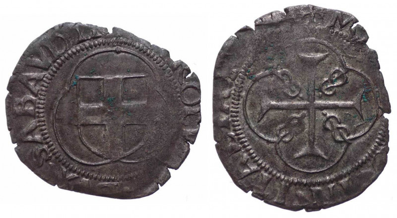 Carlo II (1504-1553) Parpagliola da 3/4 del II° tipo - MIR 401 - Mi -1.85
BB+
...