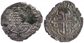Emanuele Filiberto (1559-1580) Soldo del II° tipo 1563- 1581 - data precisa illegibile sigla A - zecca di Aosta - MIR 534 - NC - Mi - gr. 1,35
qMB
...