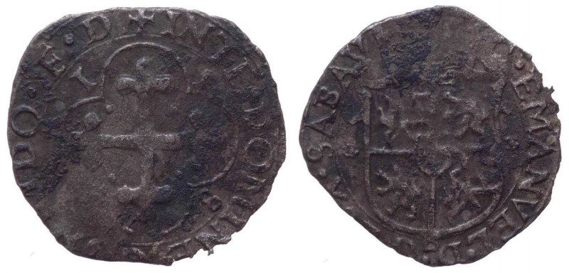 Carlo Emanuele I (1580-1630) Soldo del II° tipo 1583 o 1584 o 1585 con F•D e sig...