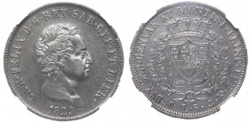 Carlo Felice (1821-1831) 5 Lire 1829 - Zecca di Genova - Ag - Gig. 49 - in Slab XF (CLEANED)
n.a.

 Shipping only in Italy