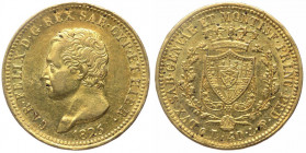 Carlo Felice (1821-1831) 40 Lire 1825 - Zecca di Genova - RR MOLTO RARA - Au
BB

 Shipping only in Italy