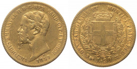 Vittorio Emanuele II (1849-1861) 20 Lire 1859 - Zecca di Torino - Au
BB

 Shipping only in Italy