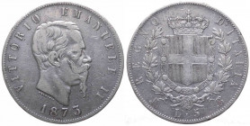 Regno d'Italia - Vittorio Emanuele II (1861-1878) 5 lire 1873, Zecca di Milano - Gig.46 - Ag
BB

 Shipping only in Italy