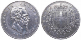 Regno d'Italia - Vittorio Emanuele II (1861-1878) 5 lire 1877, Zecca di Roma - Gig.52 - Ag
BB

 Shipping only in Italy