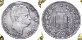 Umberto I (1878-1900) 1 Lira 1884 - Ag - Gig. 36
BB+

 Shipping only in Italy