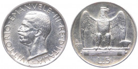 Vittorio Emanuele III (1900-1943) 5 Lire "Aquilotto" 1930 - Ag - Gig. 77
n.a.

 Shipping only in Italy