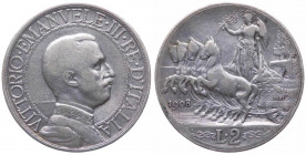 Vittorio Emanuele III (1900-1943) 2 Lire "Quadriga veloce" 1908 - Ag - Gig. 96
n.a.

 Shipping only in Italy