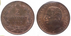 Vittorio Emanuele III (1900-1943) 2 Centesimi "Valore" 1903 - Cu - rame rosso - Gig. 293
FDC

 Shipping only in Italy