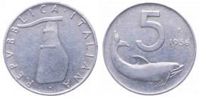 Monetazione in Lire (1946-2001) 5 Lire "Delfino" 1956 - Gig.287 - Rara - It
BB/SPL

 Worldwide shipping