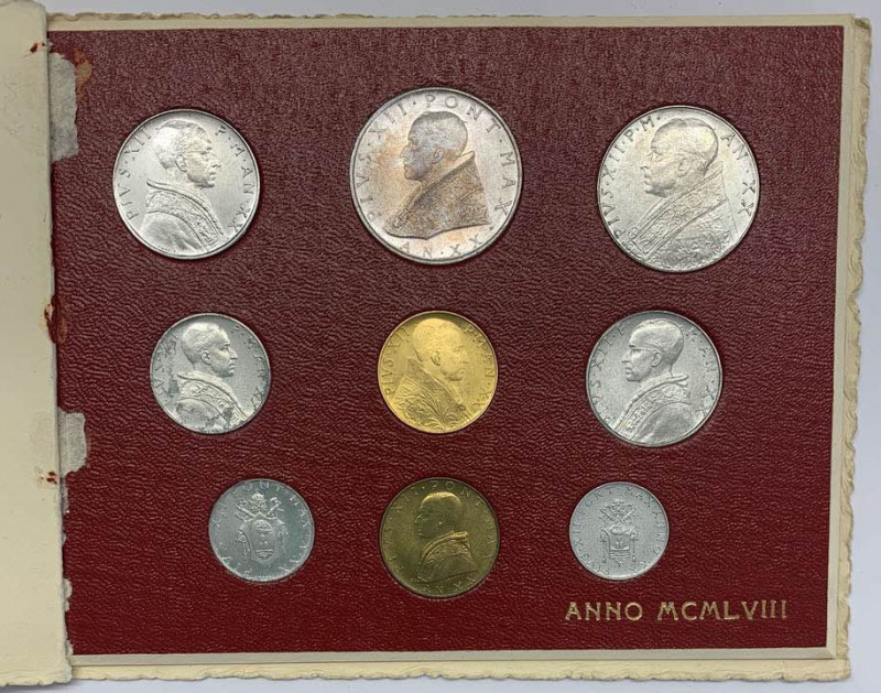 Città del Vaticano - Divisionale composto da 9 valori tra i quali: 100 Lire del ...