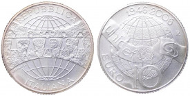 Repubblica Italiana - Monetazione in Euro (dal 2002) 10 euro 2006 "60° Anniversario UNICEF" - In confezione completa di scatola e cofanetto - (Ag - gr...