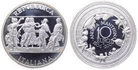 Repubblica Italiana - Monetazione in Euro (dal 2002) 10 euro 2006 "500° Anniversario morte Andrea Mantegna" - In confezione completa di scatola e cofa...