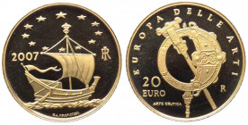 Repubblica Italiana - Monetazione in Euro (dal 2002) 20 Euro 2007 "Europa delle Arti - Irlanda" - In confezione completa di scatola e cofanetto - (Au ...