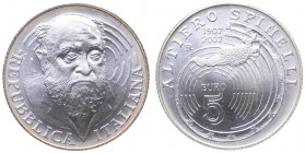 Repubblica Italiana - Monetazione in Euro (dal 2002) 5 euro 2007 "100° Anniversario nascita Altiero Spinelli" - In confezione completa di scatola e co...