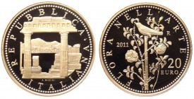 Repubblica Italiana - Monetazione in Euro (dal 2002) 20 Euro 2011 "Flora nell'Arte - Roma Antica" - In confezione completa di scatola e cofanetto - (A...