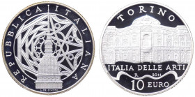 Repubblica Italiana - Monetazione in Euro (dal 2002) 10 euro 2011 "2011 Italia delle Arti - Torino" - In confezione completa di scatola e cofanetto - ...