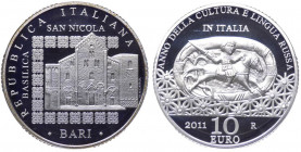 Repubblica Italiana - Monetazione in Euro (dal 2002) 10 euro 2011 "Anno della Cultura e Lingua Russa in Italia" - In confezione completa di scatola e ...