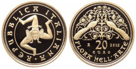 Repubblica Italiana - Monetazione in Euro (dal 2002) 20 Euro 2012 "Flora nell'Arte - Medioevo" - NC - In confezione completa di scatola e cofanetto - ...