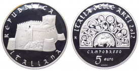 Repubblica Italiana - Monetazione in Euro (dal 2002) 5 euro 2012 "Italia delle Arti - Campobasso" - In confezione completa di scatola e cofanetto - (A...