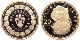 Repubblica Italiana - Monetazione in Euro (dal 2002) 20 Euro 2013 "Flora nell'Arte - Rinascimento" - NC - In confezione completa di scatola e cofanett...