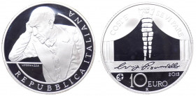 Repubblica Italiana - Monetazione in Euro (dal 2002) 10 euro 2013 "Luigi Pirandello" - In confezione completa di scatola e cofanetto - (Ag - gr. 22 - ...