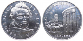 Repubblica Italiana - Monetazione in Euro (dal 2002) 5 euro 2013 "150° Anniversario Scomparsa Giuseppe Gioachino Belli" - In confezione completa di sc...