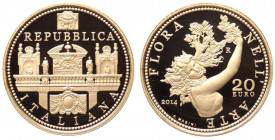 Repubblica Italiana - Monetazione in Euro (dal 2002) 20 Euro 2014 "Flora nell'Arte - Barocco" - NC - In confezione completa di scatola e cofanetto - (...