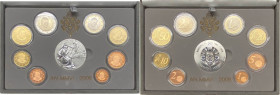Città del Vaticano - Benedetto XVI (Joseph Aloisius Ratzinger) 2005-2013 - serie 2006 - composta da 8 valori insieme con una medaglia commemorativa de...