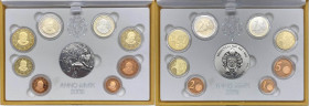 Città del Vaticano - Benedetto XVI (Joseph Aloisius Ratzinger) 2005-2013 - serie 2009 - composta da 8 valori insieme con una medaglia commemorativa de...